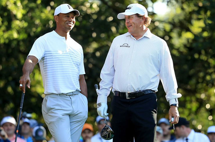 Rivals Tiger Woods and Phil Mickelson, together again, in perfect ...