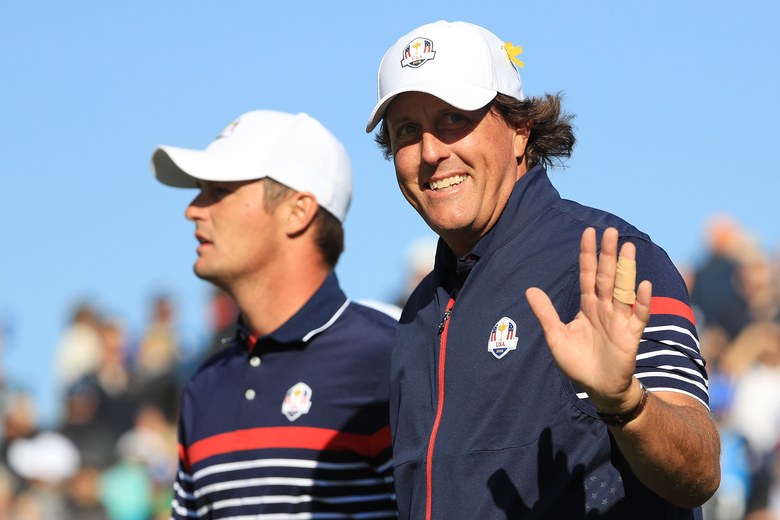 Ryder Cup pairings: Tiger Woods sits, Phil Mickelson in the lineup for Friday’s afternoon foursomes