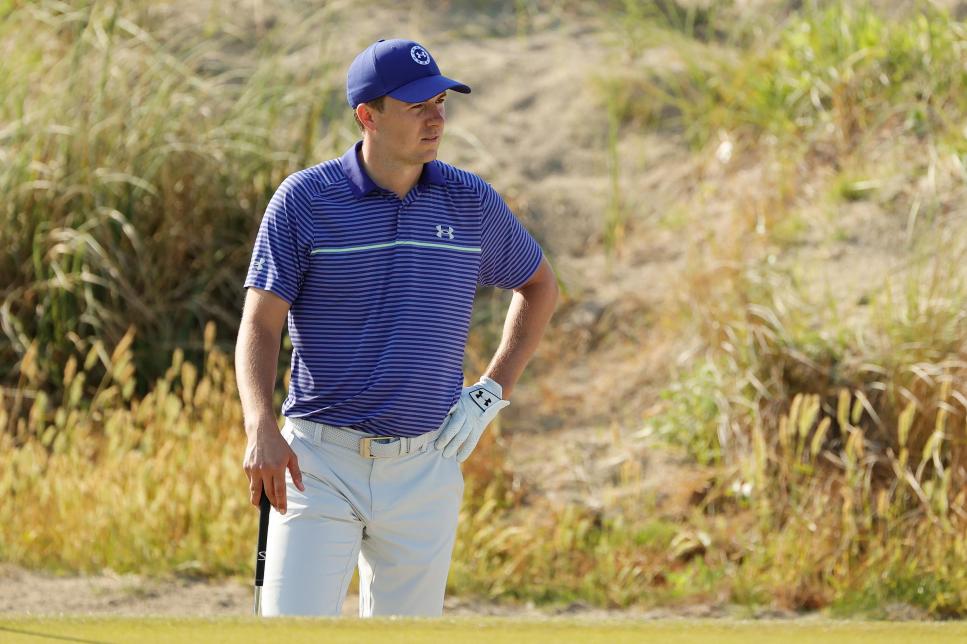 All hail Jordan Spieth, still the greatest golf ball beggar (and self-talker) in world history