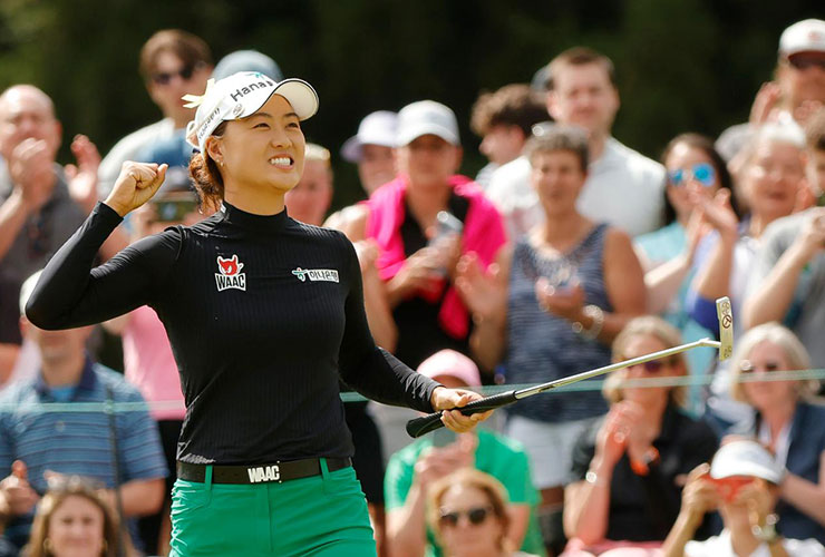 Minjee Lee overcomes a cold putter to win Cognizant Founders Cup