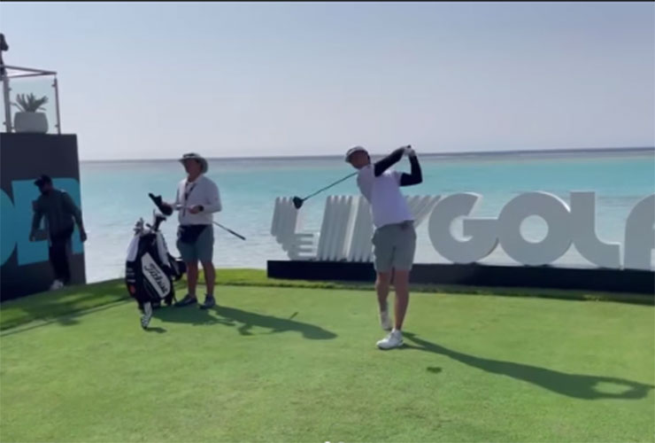 You’re joking: Turk Pettit springs a surprise engagement proposal to girlfriend on the Red Sea at LIV Golf Jeddah — she said ‘yes’