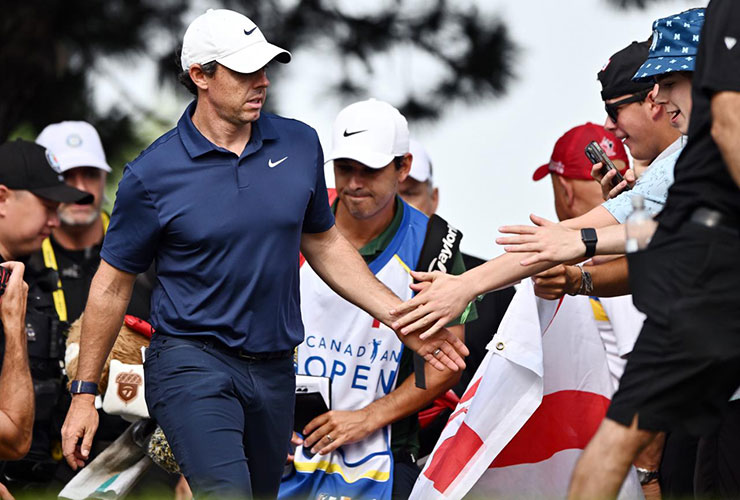 Adopted Canadian Rory McIlroy goes for three in a row after week of distractions