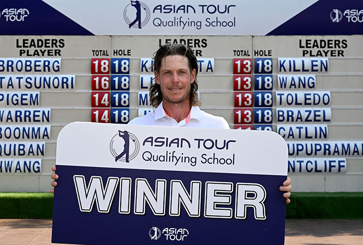 Hattrick of eagles sees Broberg king of the cards at Asian Tour