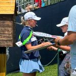 Charley Hull spotted smoking cigarette while signing autographs