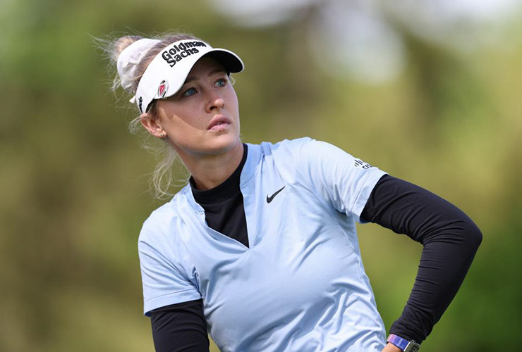 Nelly Korda starts strong, but has ground to make up in search for sixth straight LPGA victory