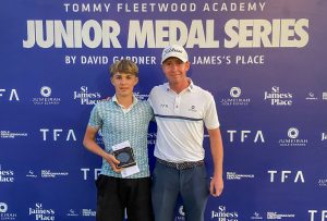 Alexander Rushika and Tommy Fleetwood Academy Professional Diarmaid Fraser