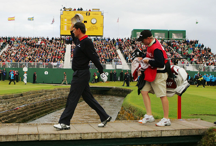 Harrington paised caddie Ronan Flood for his help in getting him through the final hole and the playoff at Carnoustie in 2007 - Andy Lyons