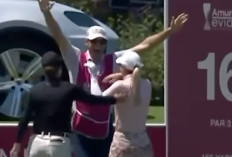 LPGA pro makes hole-in-one, wins Porsche despite rough opening round at the Evian Championship