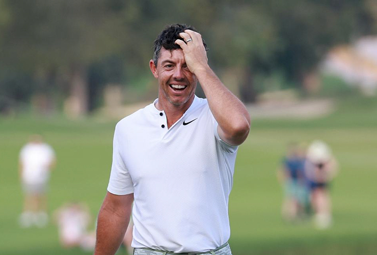 Watch Rory McIlroy blast drive over BMW Championship range net