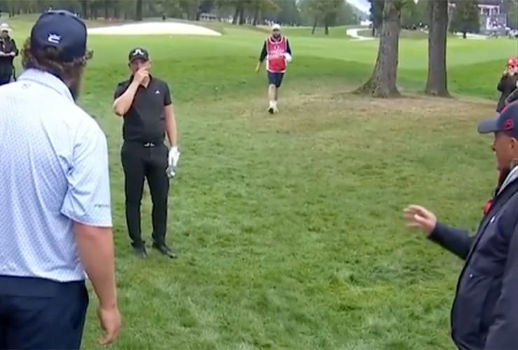 Official has gallery and players in stitches during hilarious ruling at Omega European Masters