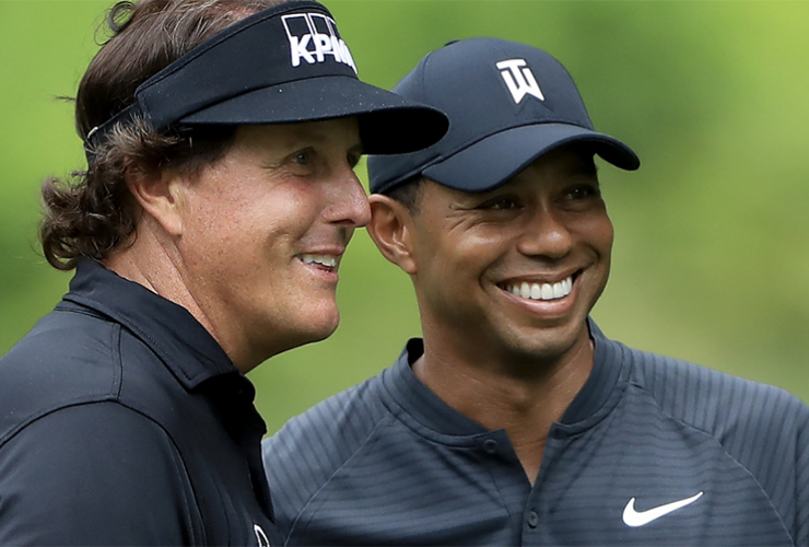 Phil Mickelson and Tiger Woods