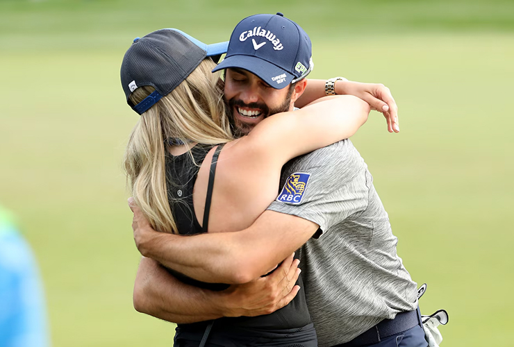 Adam Hadwin was practically begging his wife Jessica to dunk on him with this quote about the PGA Tour/LIV saga