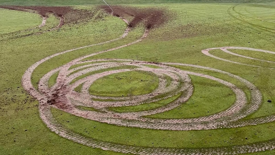 Watch the sickening footage of hooligans destroying ’65 percent’ of a UK golf course on ATVs