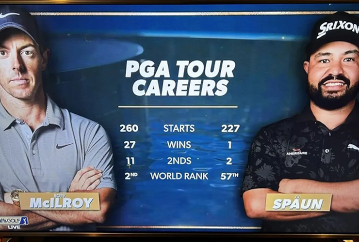 Rory McIlroy v JJ Spaun Graphic NBC