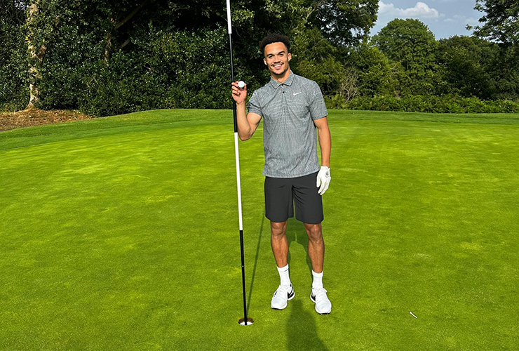 Premier League footballer makes hole-in-one on PAR 4!