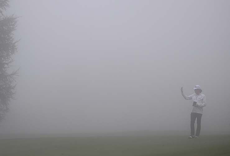 This wild fog delay at the Omega European Masters looks like something straight out of a horror movie