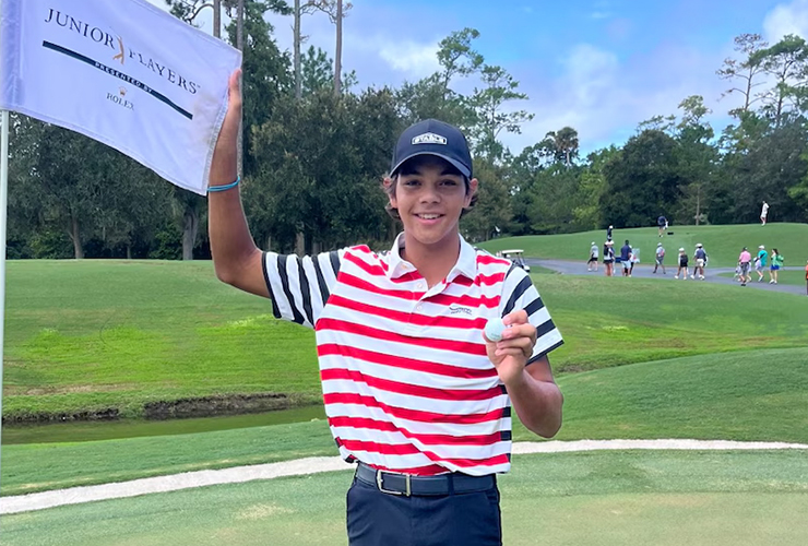 Watch Charlie Woods make a hole-in-one at TPC Sawgrass during Junior Players