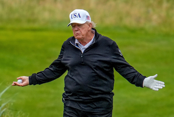Donald Trump begins another amazing new week in America by blasting golf ball rollback on social media