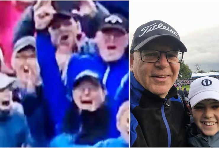 ‘Oh jeez we’re trending’: Irish Father-son duo discover they went viral after Rory’s Irish Open putt