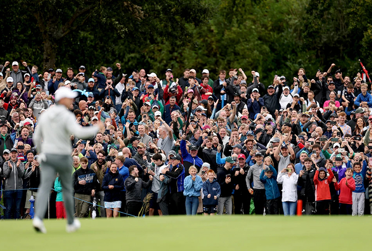 Watch all the amazing reactions to Rory McIlroy’s 72nd hole eagle at the Irish Open