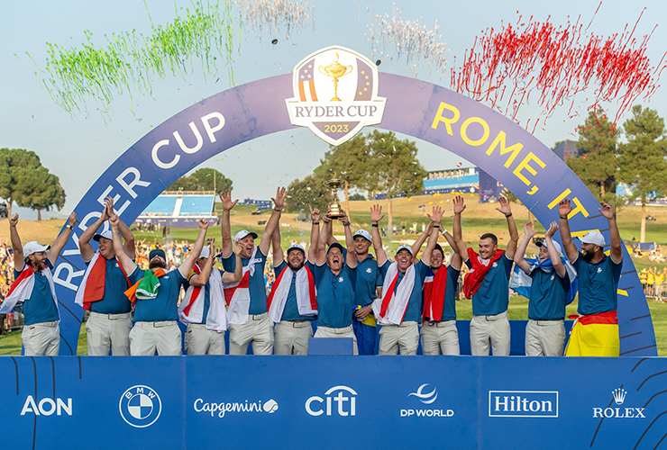 TEAM EUROPE CELEBRATE WINNING THE RYDER CUP 2023