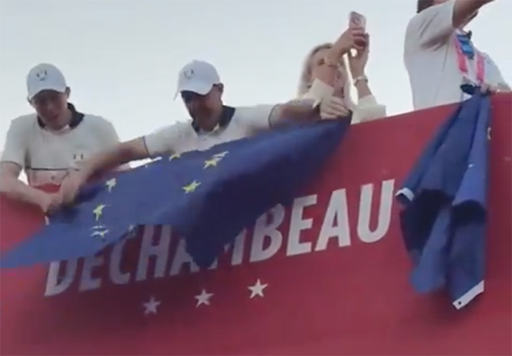 Ryder Cup 2025: Watch Rory McIlroy stoke the flames in Bryson DeChambeau rivalry during Bethpage celebration