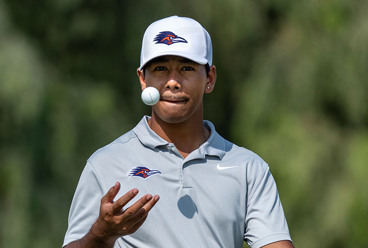 He’s from Nepal. He goes to college in Texas. He’s hoping to earn a Masters invite in Dubai