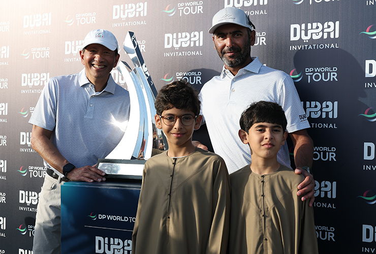 2026 Dubai Invitational - Geoff Yang, tournament host Abdulla Al Naboodah and his sons - Getty Images / Supplied