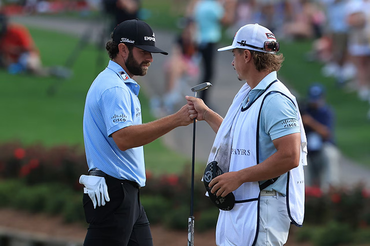 Putts like the one Cameron Young made on the 17th hole at TPC Sawgrass in the final round of the Players Championship seem to have been falling more since good friend and former college teammate Kyle Sterbinsky started to caddie for him in 2025. David Cannon