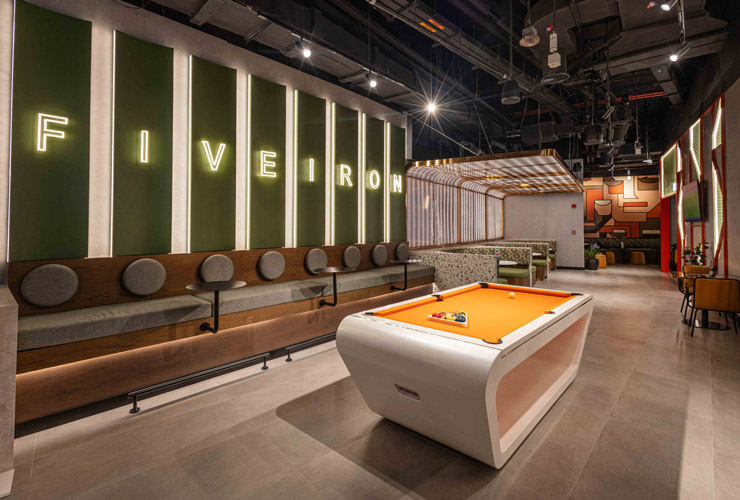Five Iron Golf Dubai Business Bay - The new venue in Business Bay introduces Five Iron’s signature blend of technology-driven golf, premium hospitality, and social entertainment