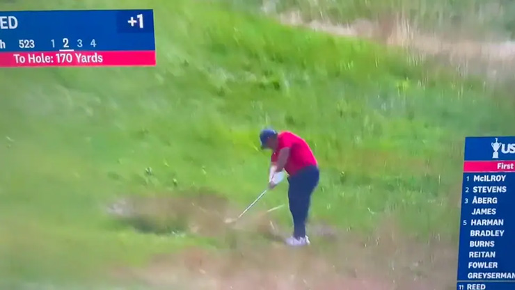 U.S. Open 2026: Watch Patrick Reed hit an all-time hosel rocket
