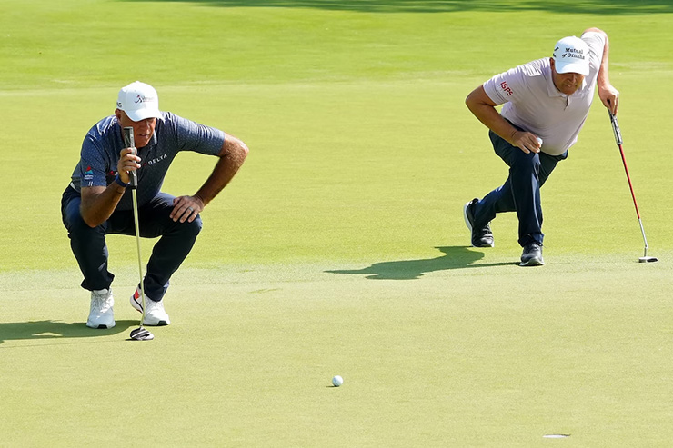 Old rivals Stewart Cink and Padraig Harrington chasing their own three-peats in U.S. Senior Open