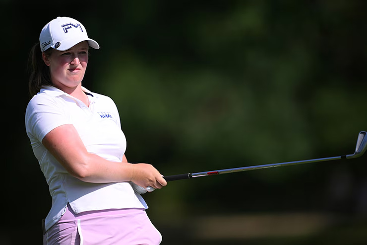 Lottie Woad earned her tour card at Evian last year; now she has her first major win in sight